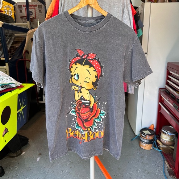 Betty Boop Other - Betty Boop Grey Graphic Print Short Sleeves Crew Neck Vintage TShirt Medium